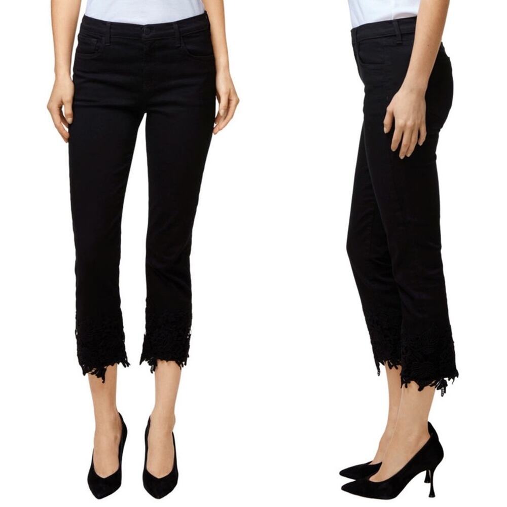 J Brand Ruby High Rise Cigarette Crop Jean Black